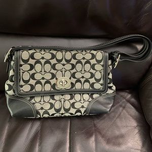 Small black Coach purse.